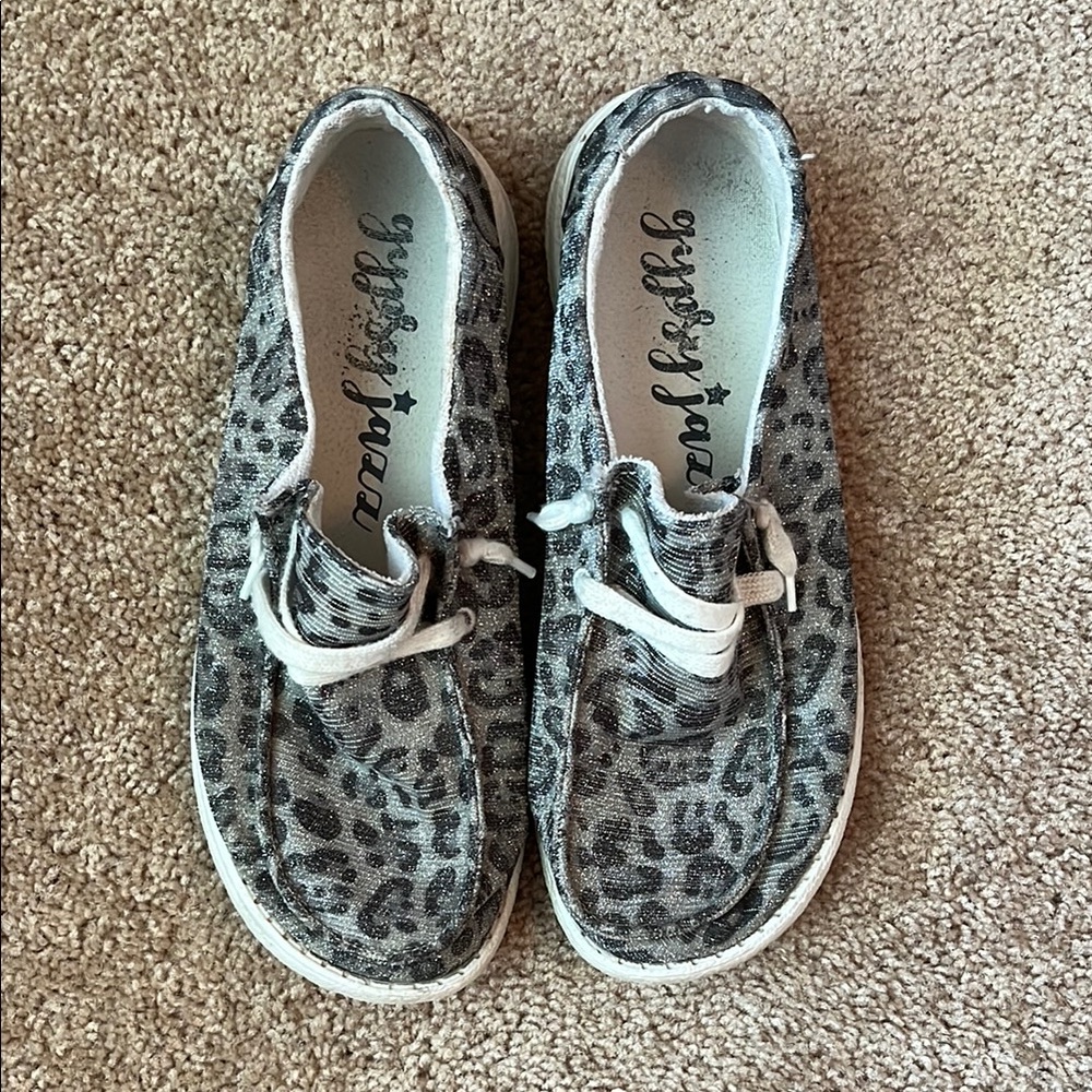 Gypsy Jazz Leopard Slip Ons